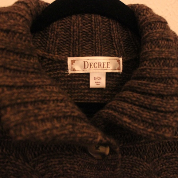 Poncho Style Sweater with Front Buttons - Picture 2 of 4